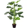 Image de Plante artificielle monstera h.1 m feuilles de tortue grand réalisme