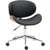 Image de Chaise de bureau design vintage bois peuplier noir