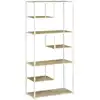 Image de Bibliothèque 7 niveaux style industriel aspect bois clair acier blanc