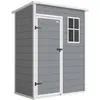 Image de Abri de jardin porte verrouillable plastique gris