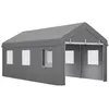 Image de Tente garage imperméable anti-uv acier galvanisé pe argent