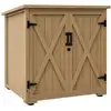 Image de Armoire de rangement double porte étagère toit bitumé bois sapin
