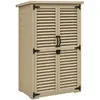 Image de Armoire de jardin verrouillable en bois naturel