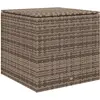 Image de Coffre de jardin vérin doublure intérieure résine tressée taupe