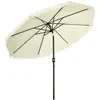 Image de Parasol de jardin inclinable polyester anti-uv crème