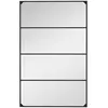 Image de Miroir mural verrière rectangulaire style industriel métal noir