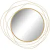 Image de Miroir rond design moderne Ø 65 cm métal filaire doré