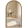 Image de Miroir mural arche, 110 x 65 cm cadre en bois
