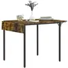 Image de Table à manger pliable style industriel - 2 rabats - 2 à 4 personnes
