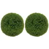 Image de Boules de buis 40 cm artificielles vert foncé