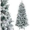 Image de Sapin de noël artificiel enneigé h.180 cm 1489 branches 33 pommes pin