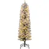 Image de Sapin de noël artificiel led enneigé h.150 cm 263 branches