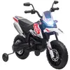 Image de Moto cross pour enfant 12v suspension à ressort blanc