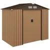Image de Abri de jardin porte verrouillable acier ocre