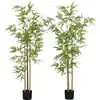 Image de Bambou arbre artificiel hauteur 180 cm avec pot artificielles vert