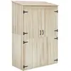 Image de Armoire de jardin 2 portes magnétiques bois bois naturel