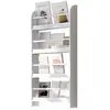 Image de Bibliothèque murale 4 niveaux étagère rangement bois blanc