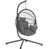 Image de Fauteuil suspendu intérieur/extérieur tissu gris
