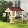 Image de Cabane jardin enfant avec porte et fenêtres polyester beige