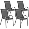 Image de Chaises de jardin empilables acier noir