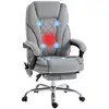 Image de Fauteuil de bureau massant et chauffant hauteur réglable gris