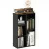 Image de Bibliothèque étagère meuble rangement 5 compartiments noir