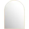 Image de Miroir mural arqué haute définition cadre alliage aluminium or