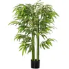 Image de Plante artificielle bambou pot en pe et ciment vert