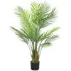 Image de Plante artificielle intérieure pot en plastique et flocage vert