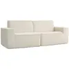 Image de Canapé 3 places assise rembourrée compressé en velours côtelé beige
