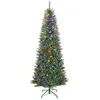 Image de Sapin de noël artificiel 210h cm et 350 lumières plastique vert