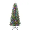 Image de Sapin de noël artificiel 180h cm et 250 lumières plastique vert