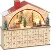 Image de Calendrier de l'avent lumineux 24 tiroirs en bois naturel