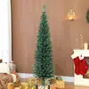 Image de Sapin de noël artificiel 180h cm 321 branches plastique et métal vert