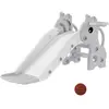 Image de Toboggan enfants 3 en 1 girafe panier basket escalade ballo gris