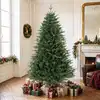 Image de Sapin de noël artificiel 180 cm 889 pointes support en bois vert