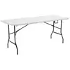 Image de Table pliante blanche 180x70 cm en plastique 8 places format valise
