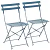 Image de Lot de 2 chaises pliantes en acier bleu pacific