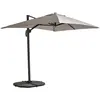 Image de Parasol déporté inclinable et rotatif 2x3 m et 4 dalles lestées taupe