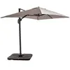 Image de Parasol déporté 2x3 m et 4 dalles à remplir aluminium taupe