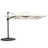 Image de Parasol déporté inclinable et rotatif 3x3m et 4 dalles lestées blanc