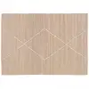 Image de Tapis en jute naturel à motif losange tissé main 240 x 340 cm