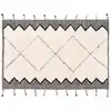 Image de Tapis rectangulaire berbère en coton tufté à franges 160 x 230 cm