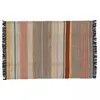 Image de Tapis en laine tissé à plat avec motifs et franges 160 x 230 cm