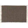 Image de Tapis à franges en jute naturel tissé main noir 200 x 290 cm