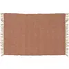 Image de Tapis à franges en jute naturel tissé main terracotta 160 x 230 cm