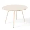 Image de Table basse ronde en métal ivoire 50 cm