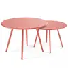 Image de Lot de 2 tables basses ronde en acier argile 50 cm