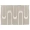 Image de Tapis rectangulaire à poils longs motif géométrique taupe 120 x 170 cm