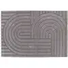 Image de Tapis rectangulaire à poils ras motif contemporain gris 120 x 170 cm